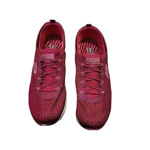 Skechers Stretch-Fit Slip On Womens Size 7.5 Neon Pink Air Cooled Memory Foam